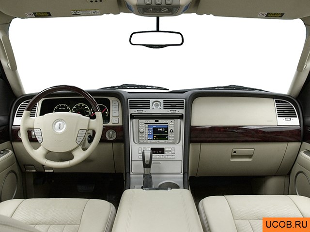 SUV 2003 года Lincoln Navigator в 3D. Вид водительского места.
