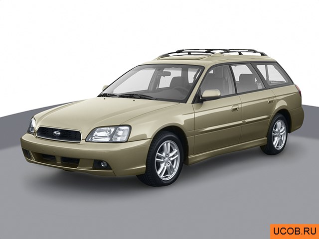Модель автомобиля Subaru Legacy 2003 года в 3Д