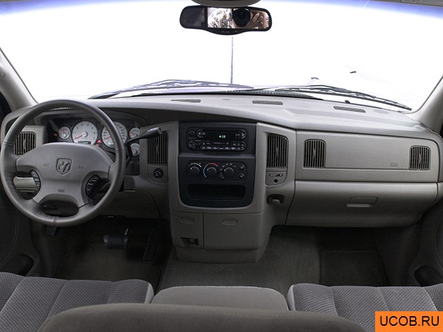 Pickup 2003 года Dodge Ram 1500 в 3D. Вид водительского места.