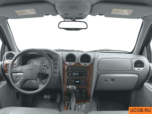 SUV 2003 года GMC Envoy XL в 3D. Вид водительского места.