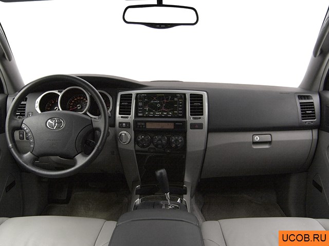 SUV 2003 года Toyota 4Runner в 3D. Вид водительского места.