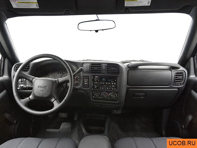 Pickup 2003 года GMC Sonoma в 3D. Вид водительского места.