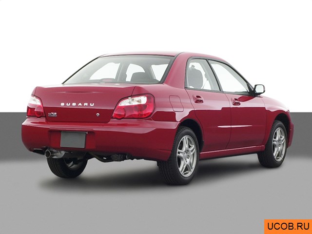 Модель автомобиля Subaru Impreza 2004 года в 3Д
