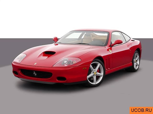 Модель автомобиля Ferrari 575 M 2002 года в 3Д