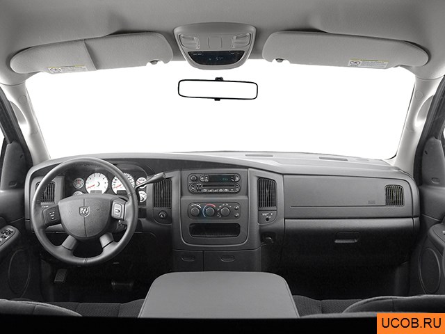 Pickup 2004 года Dodge Ram 1500 в 3D. Вид водительского места.