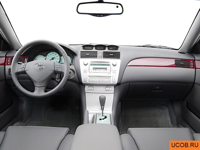 Coupe 2004 года Toyota Camry Solara в 3D. Вид водительского места.