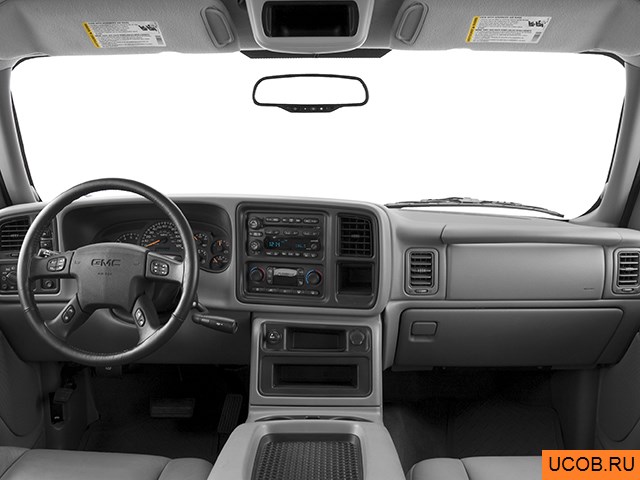 Pickup 2004 года GMC Sierra 1500 в 3D. Вид водительского места.