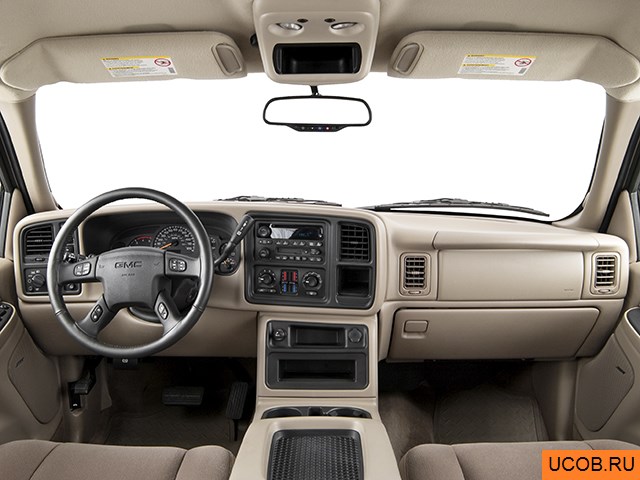Pickup 2004 года GMC Sierra 3500 в 3D. Вид водительского места.