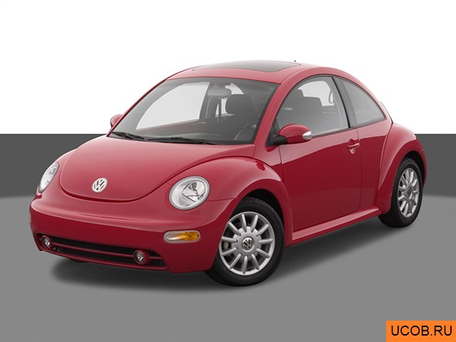 3D модель Volkswagen New Beetle 2004 года