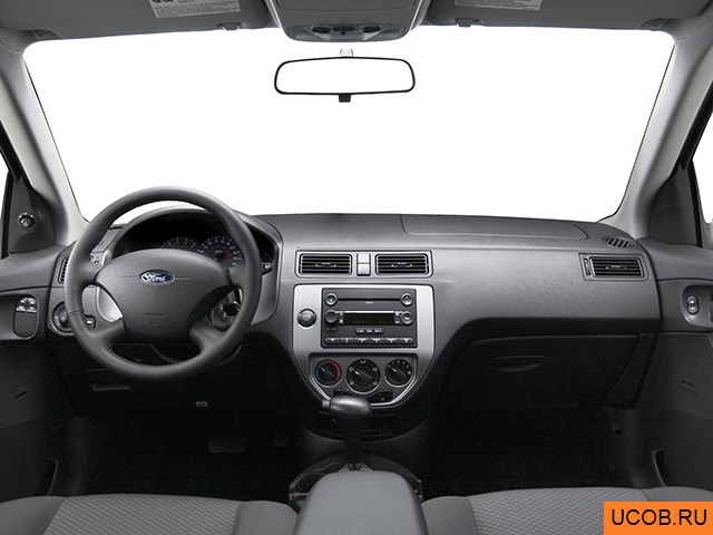 Hatchback 2005 года Ford Focus ZX3 в 3D. Вид водительского места.