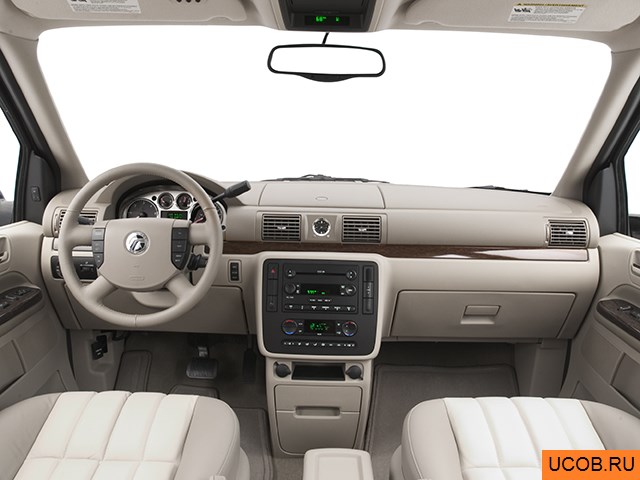 Minivan 2005 года Mercury Monterey в 3D. Вид водительского места.