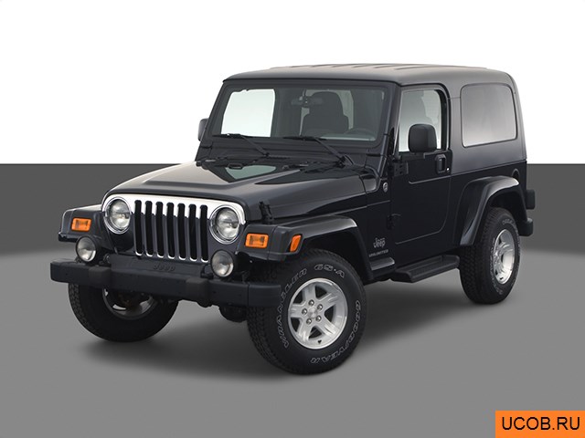 3D модель Jeep Wrangler Unlimited 2005 года