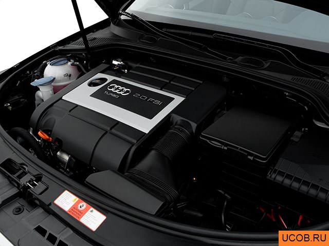 Hatchback 2006 года Audi A3 в 3D. Моторный отсек.