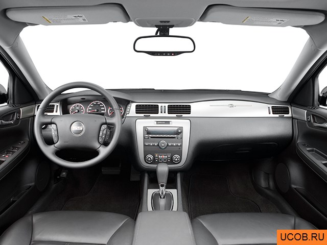 Sedan 2006 года Chevrolet Impala в 3D. Вид водительского места.