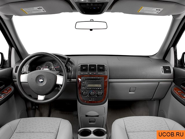 Minivan 2006 года Chevrolet Uplander в 3D. Вид водительского места.