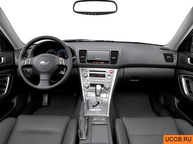 Wagon 2006 года Subaru Legacy в 3D. Вид водительского места.