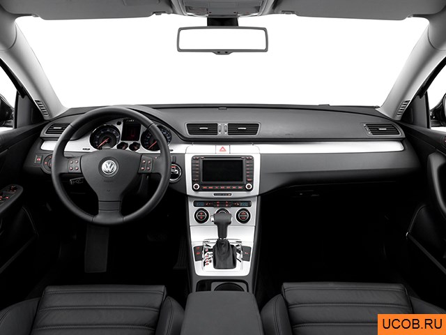 Wagon 2007 года Volkswagen Passat в 3D. Вид водительского места.