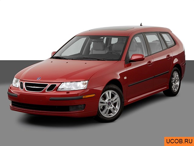 3D модель Saab модели 9-3 2006 года