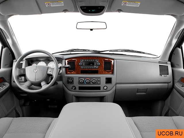 Pickup 2006 года Dodge Ram 1500 в 3D. Вид водительского места.