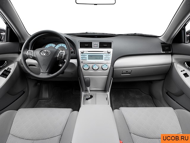 Sedan 2007 года Toyota Camry в 3D. Вид водительского места.