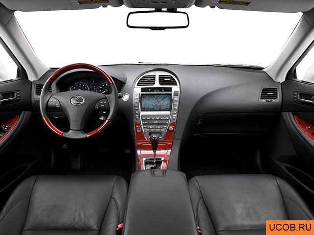 Sedan 2007 года Lexus ES в 3D. Вид водительского места.