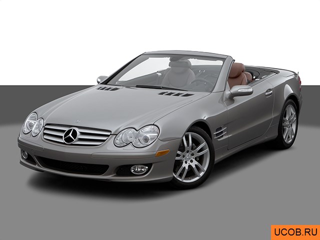 3D модель Mercedes-Benz модели SL-Class 2007 года