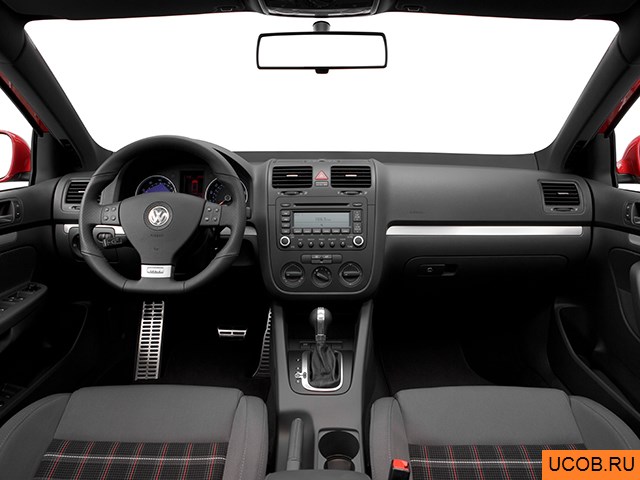Sedan 2006 года Volkswagen Jetta в 3D. Вид водительского места.