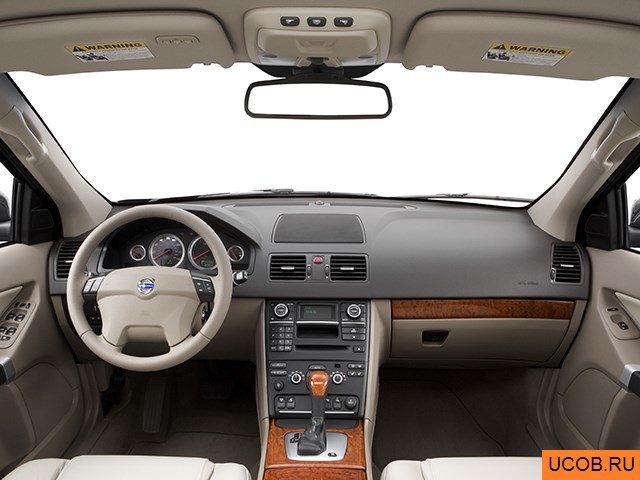 CUV 2007 года Volvo XC90 в 3D. Вид водительского места.
