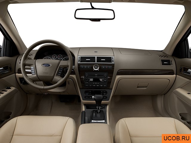 Sedan 2007 года Ford Fusion в 3D. Вид водительского места.