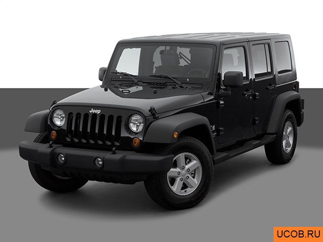 3D модель Jeep модели Wrangler Unlimited 2007 года