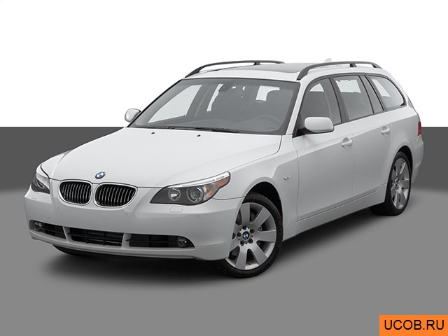 3D модель BMW 5-series 2007 года