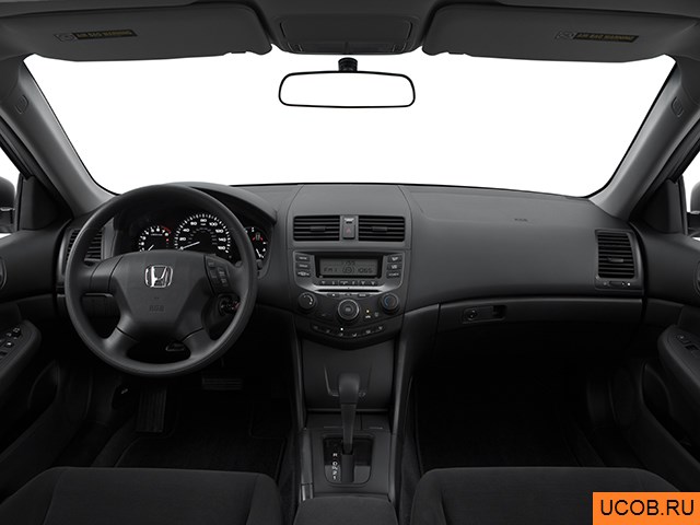 Sedan 2007 года Honda Accord в 3D. Вид водительского места.