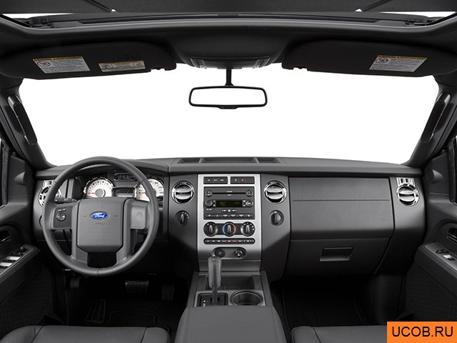 SUV 2007 года Ford Expedition EL в 3D. Вид водительского места.