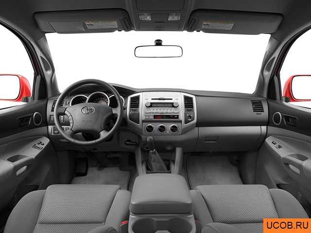 Pickup 2007 года Toyota Tacoma в 3D. Вид водительского места.