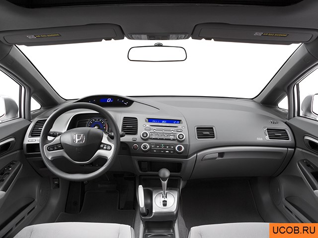 Sedan 2007 года Honda Civic в 3D. Вид водительского места.