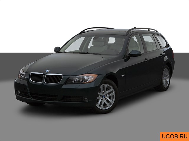3D модель BMW 3-series 2007 года