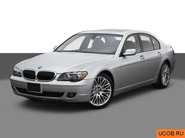 3D модель BMW 7-series 2007 года