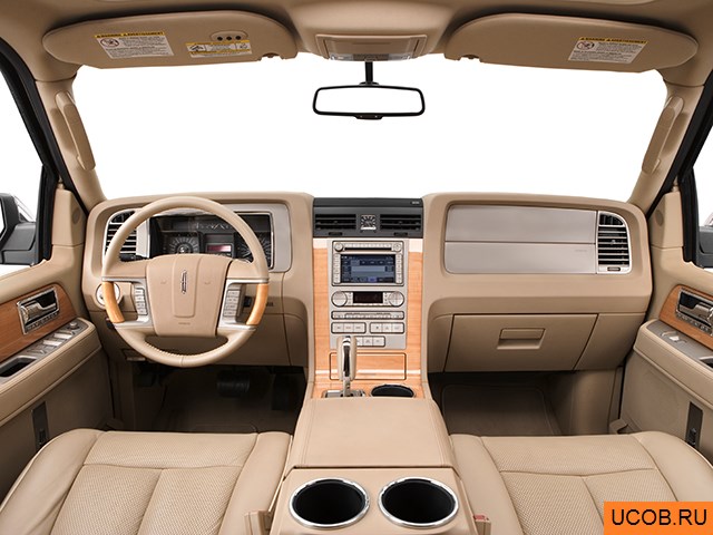 SUV 2007 года Lincoln Navigator L в 3D. Вид водительского места.