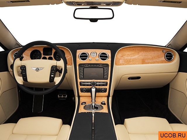 Convertible 2007 года Bentley Continental в 3D. Вид водительского места.