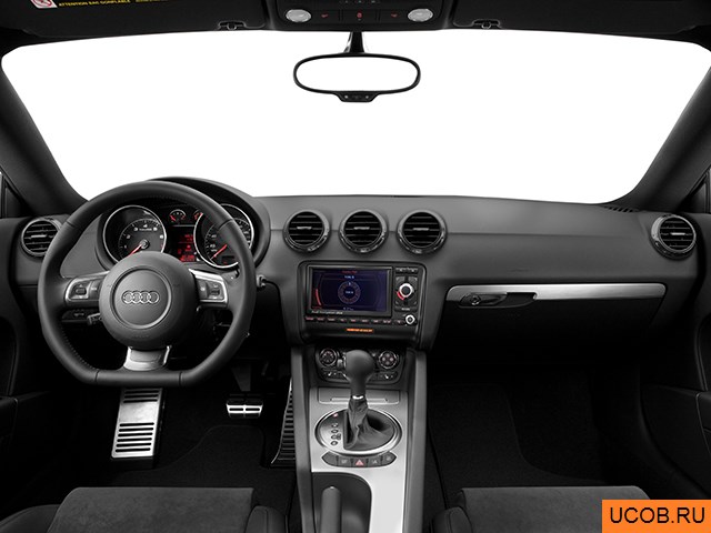 Coupe 2008 года Audi TT в 3D. Вид водительского места.