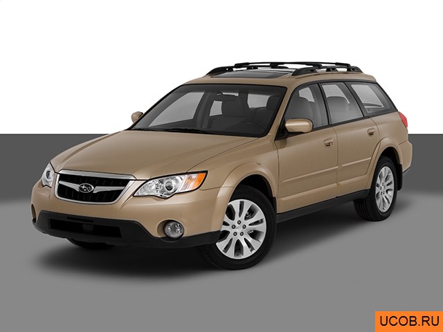 3D модель Subaru Outback 2008 года