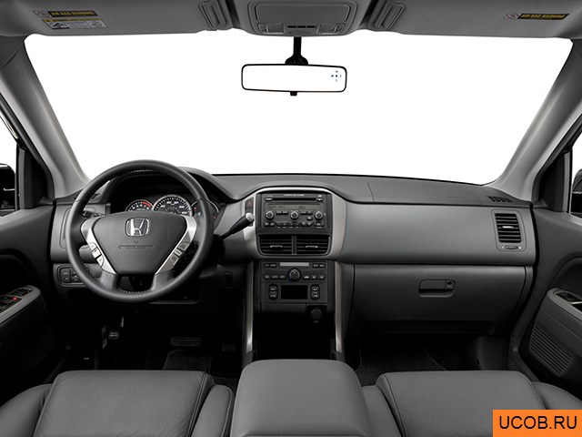 SUV 2008 года Honda Pilot в 3D. Вид водительского места.