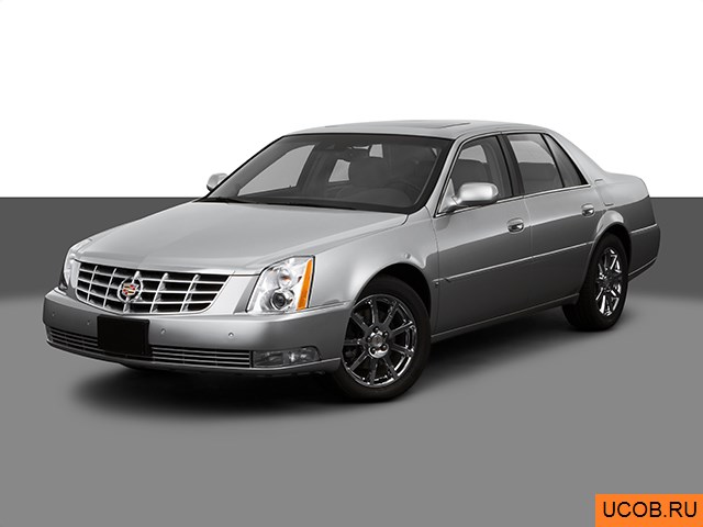 Модель автомобиля Cadillac DTS 2008 года в 3Д