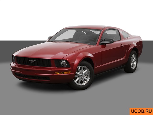 3D модель Ford модели Mustang 2008 года