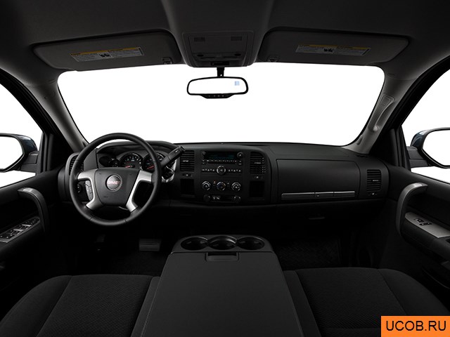Pickup 2008 года GMC Sierra 1500 в 3D. Вид водительского места.