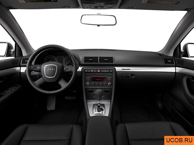 Wagon 2008 года Audi A4 Avant в 3D. Вид водительского места.