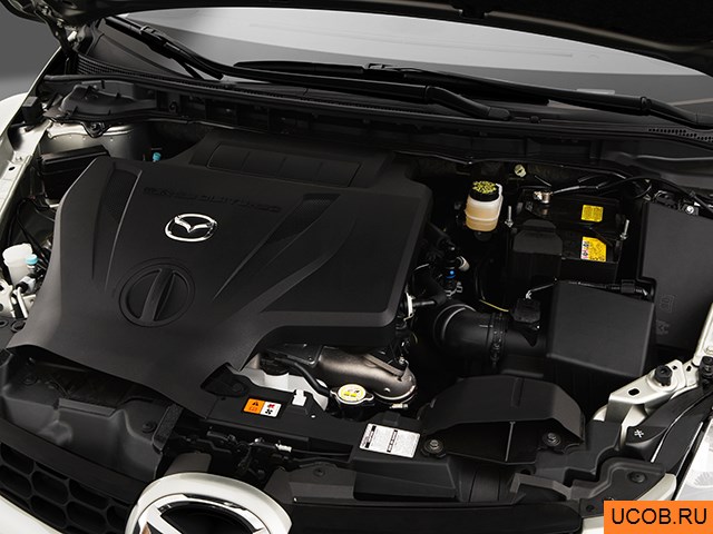 CUV 2008 года Mazda CX-7 в 3D. Моторный отсек.