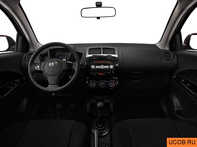 Hatchback 2008 года Scion xD в 3D. Вид водительского места.