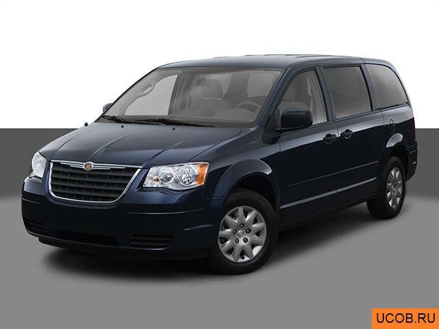 3D модель Chrysler Town and Country 2008 года