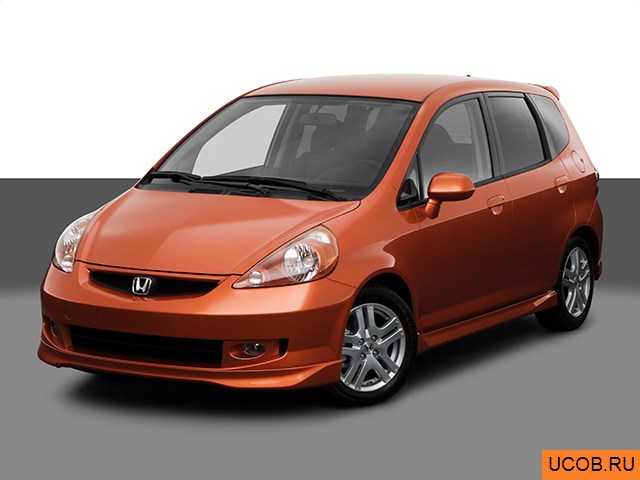 3D модель Honda модели Fit 2008 года